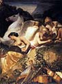 Four Muses and Pegasus on Parnassus